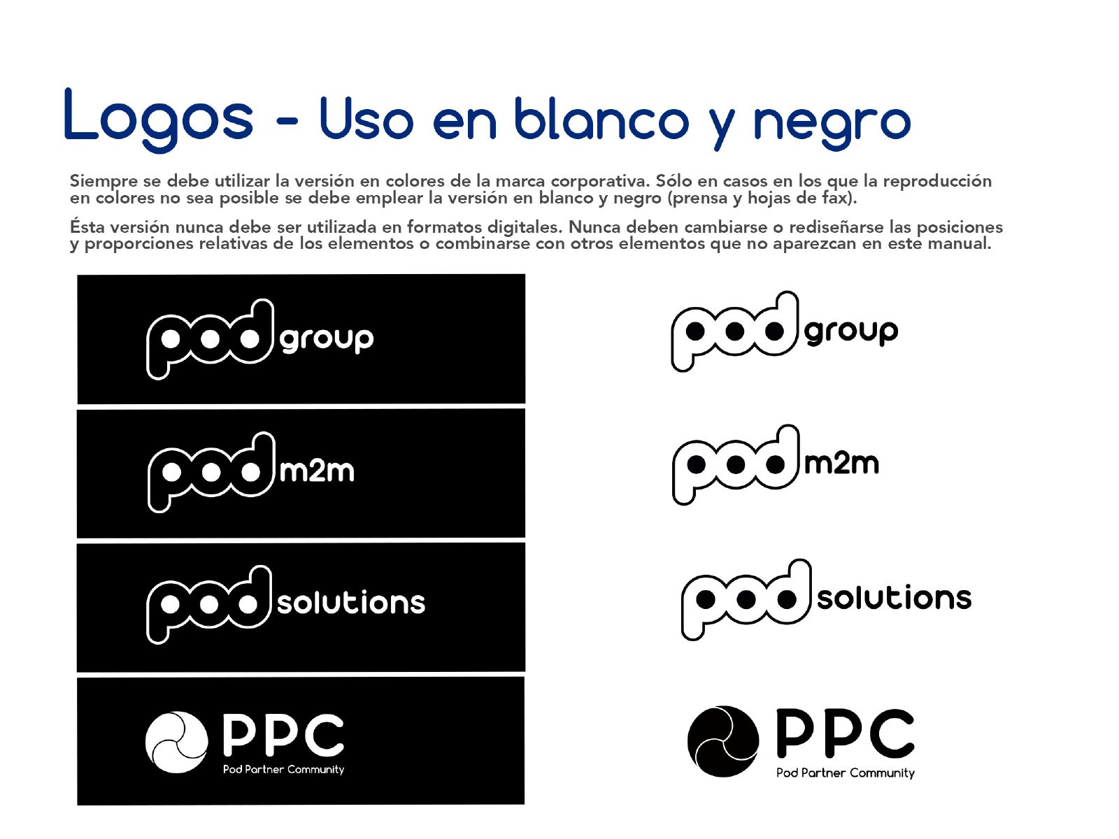 Libro de estilo — Pod Group